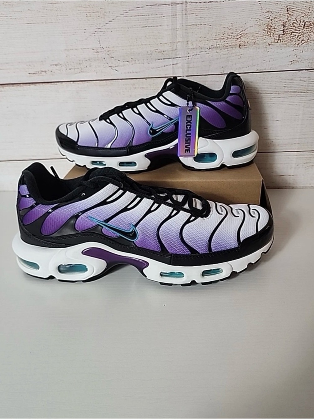 Nike Purple White Black Gradient Air Max Sneakers FQ2415-500 Men’s Size 9 Black